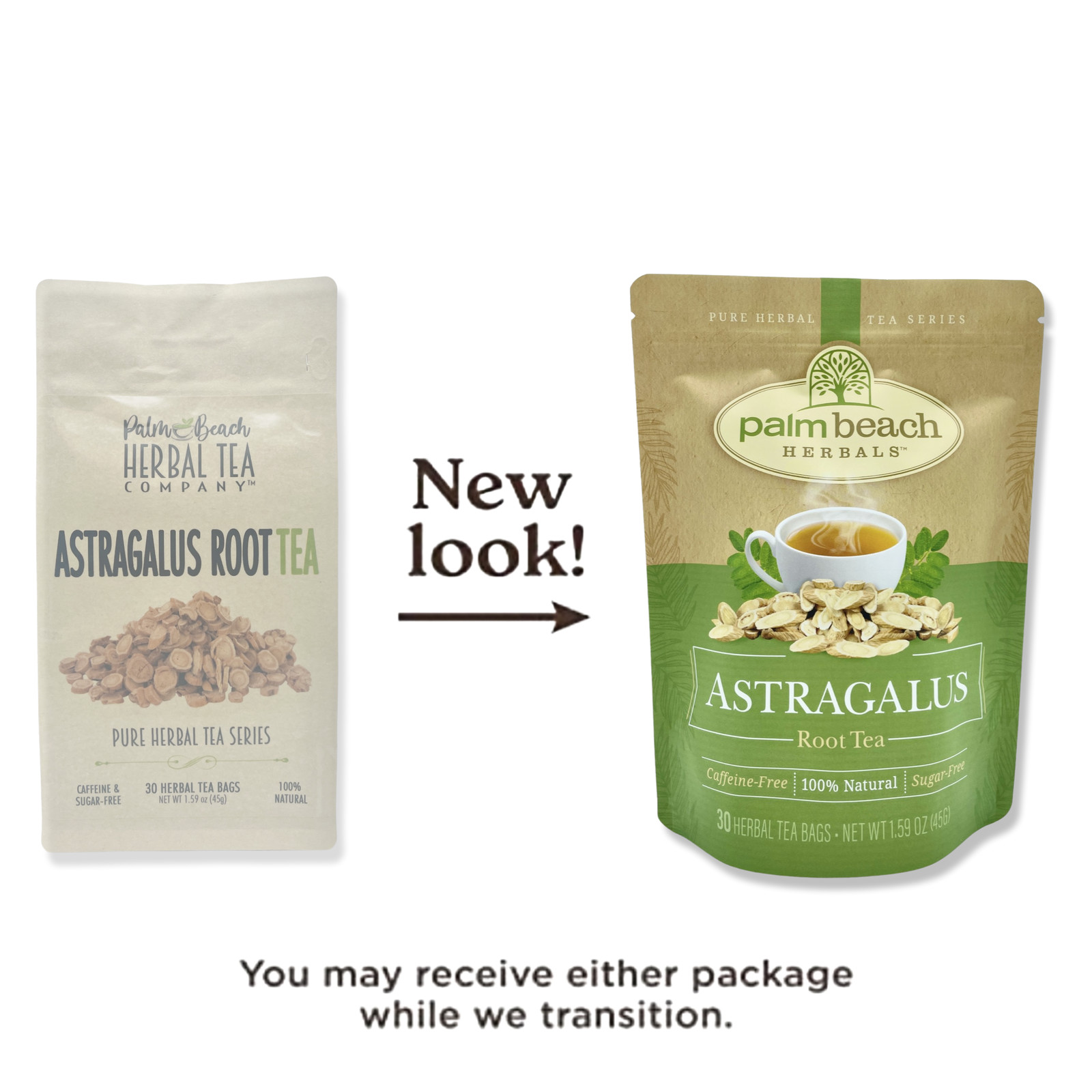Astragalus Root Tea by Palm Beach Herbals | 30ct, Caffeine-Free