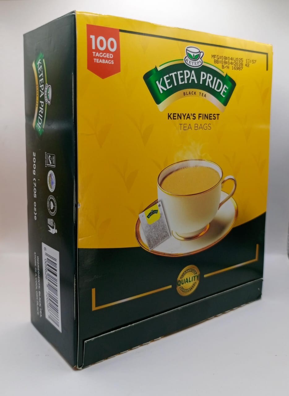 Ketepa Pride Black Pure Kenya 100 Individual Tea Bag exp. Apr 2028 FREE SHIPPING