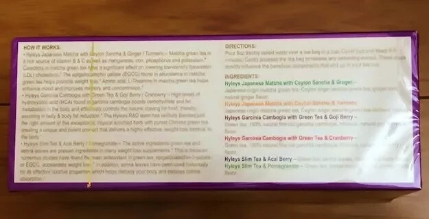 Hyleys 14 Day Weight Loss Kit Plan (Matcha/Slim/Garcinia) 6 Flavors 42 Tea Bags