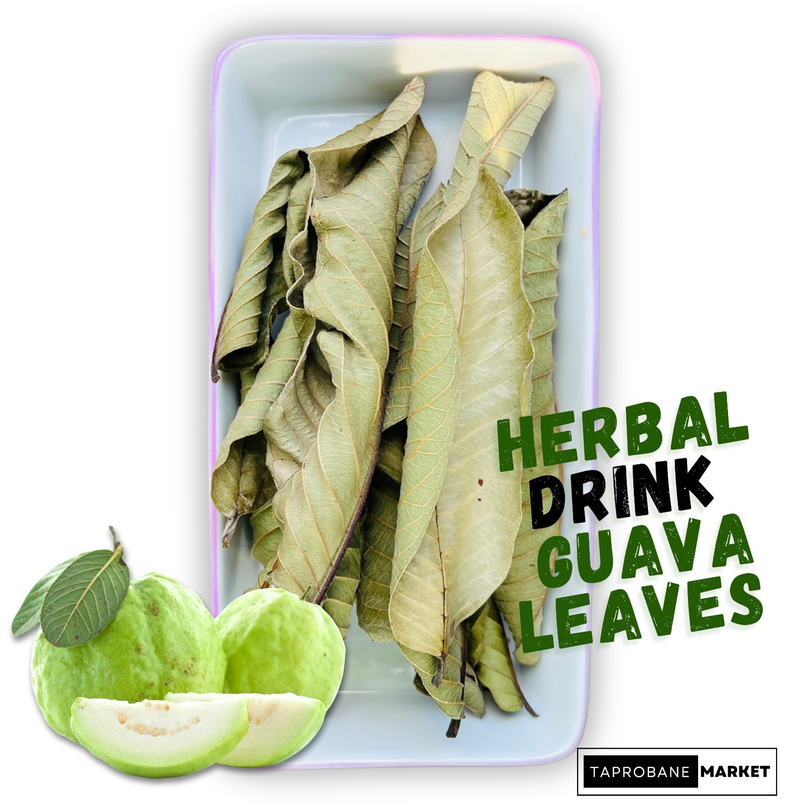 100% Natural Ceylon Guava Leaves | Herbal Tea Loose Leaf | Detox & Weight Loss