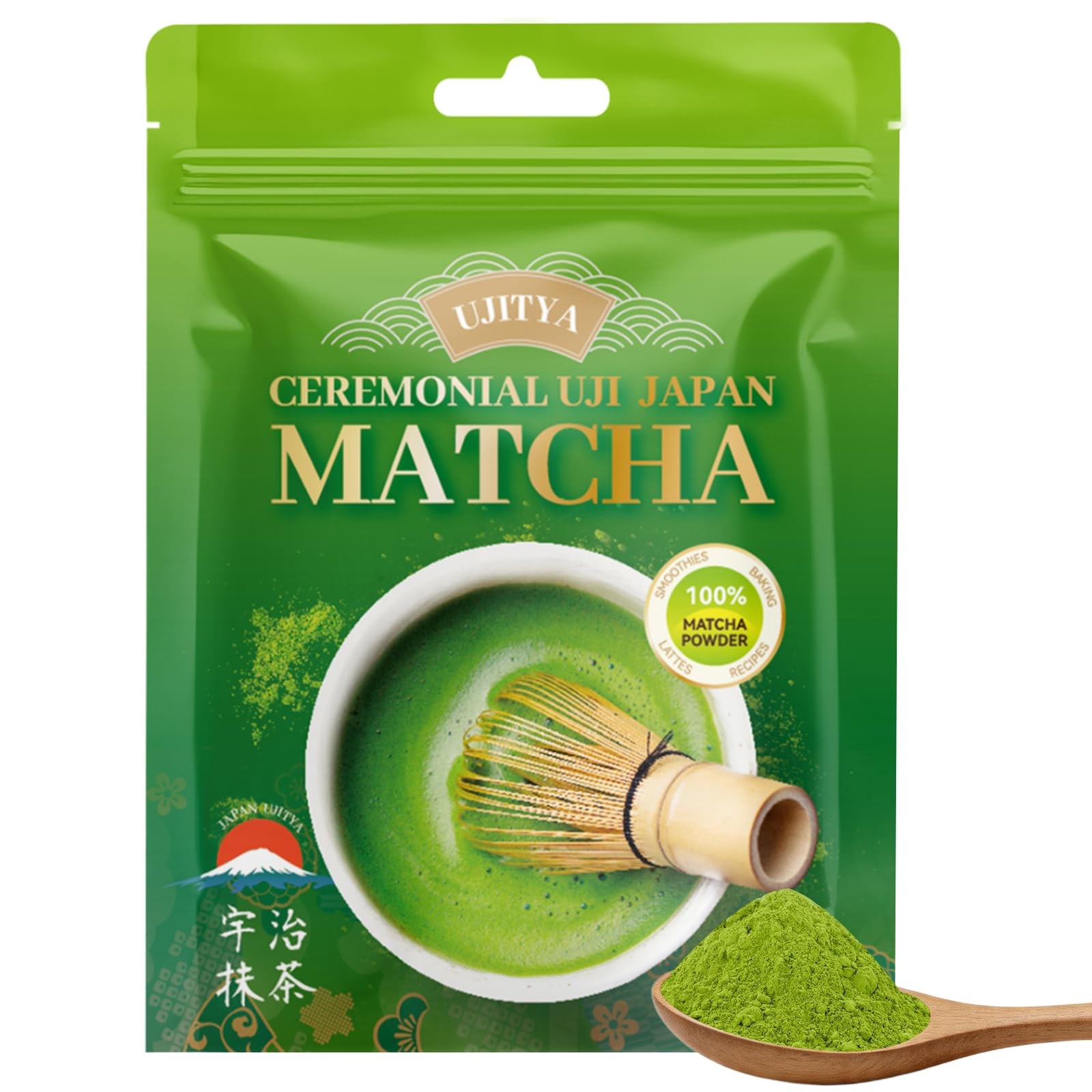 Premium Japanese Ceremonial Matcha Green Tea Powder,Uji Matcha for Drinking a…