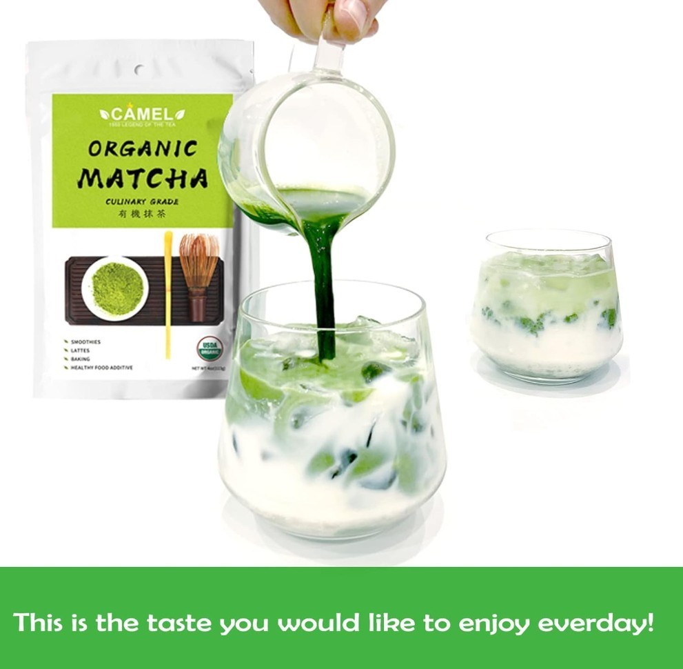 Organic Matcha Green Tea Powder – 100% Pure Matcha for Latte & Baking