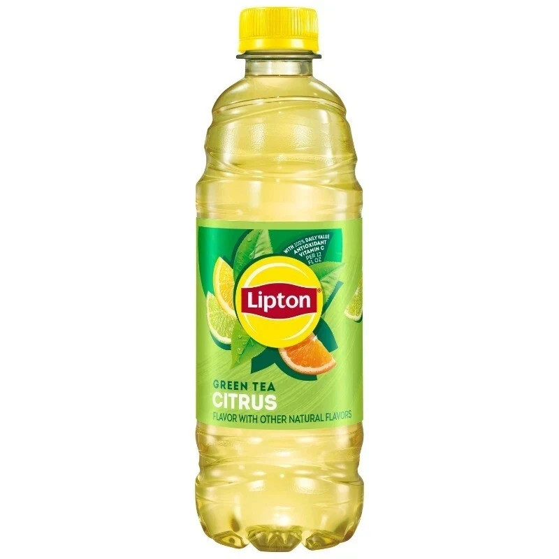 Lipton Iced Green Tea, Citrus Bottled Tea Drink, 16.9 oz, 12 Bottles