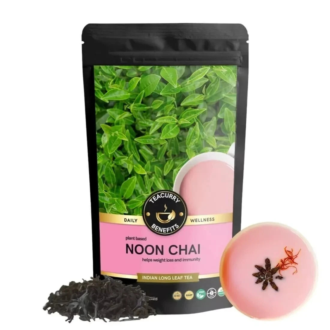 TEACURRY Noon Chai Leaves – 250 Gms, Pink