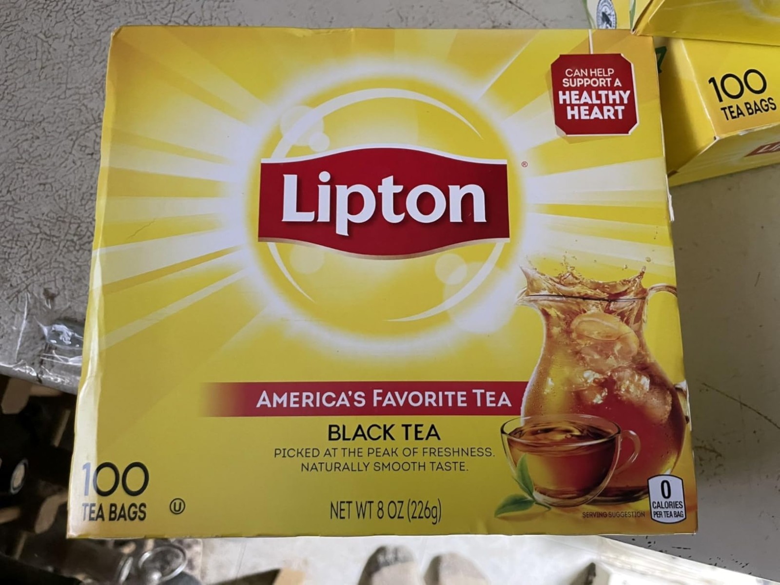 Lipton High Caffeine Black Tea Bags – 100 Count for Refreshing Iced or Hot Tea