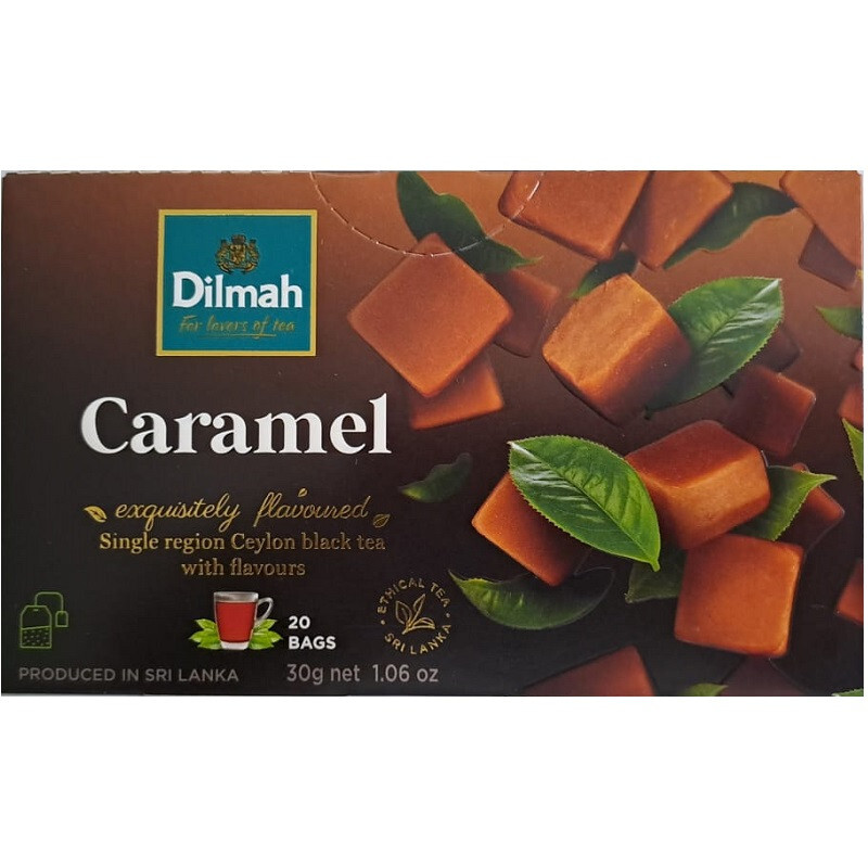 Dilmah Caramel Flavoured Ceylon Black Tea – 20 Tea Bags