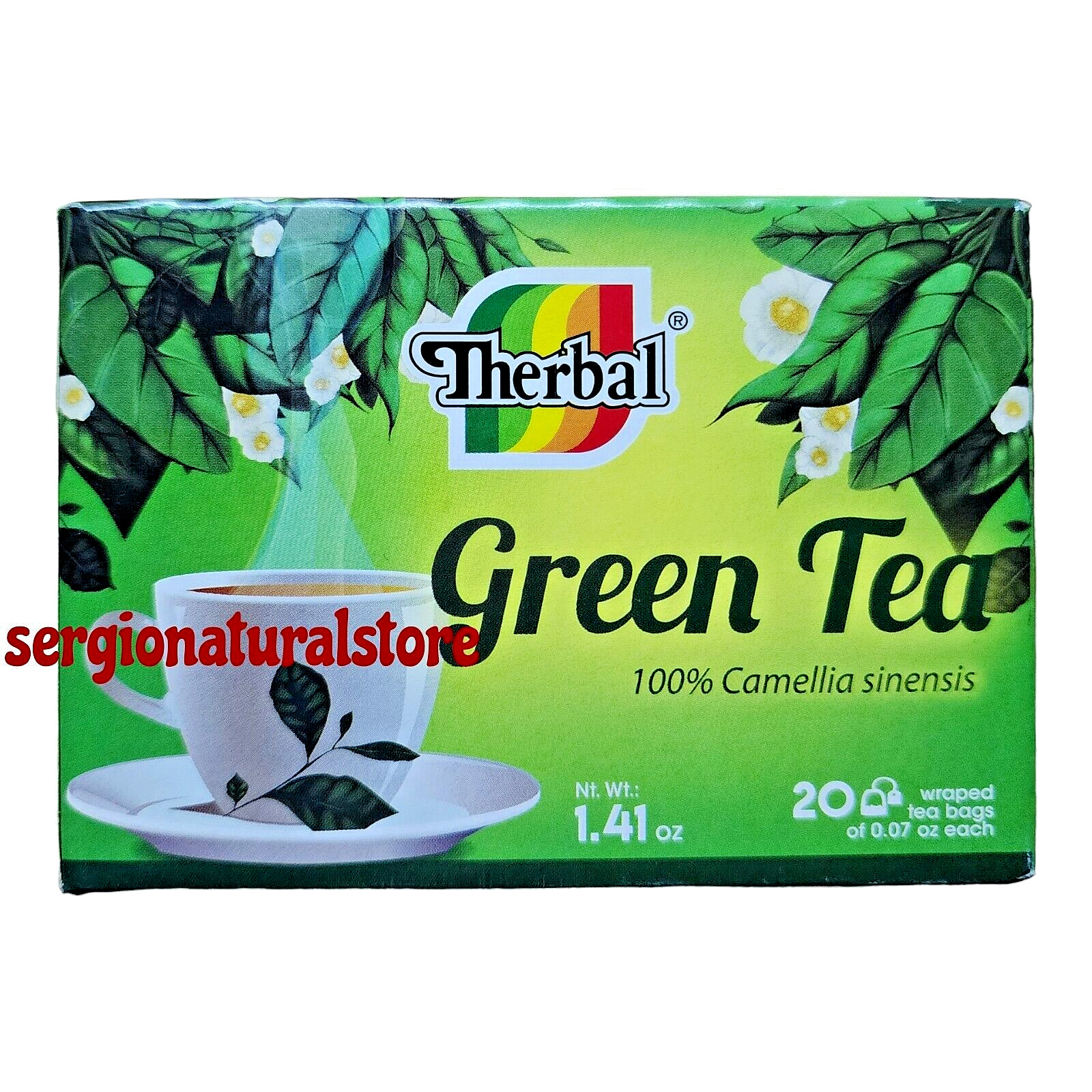 3 Packs Te Verde Mexicano 100% Camellia Sinensis Green Tea 60 Bags Free Shipping