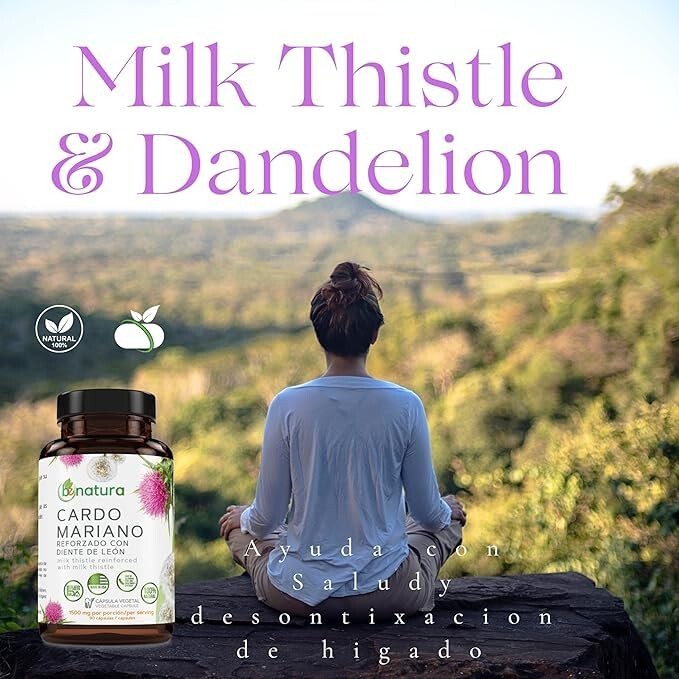 Cardo Mariano, Cúrcuma, Diente de León, Boldo & Cuachalalate Té-Capsules CardoMa