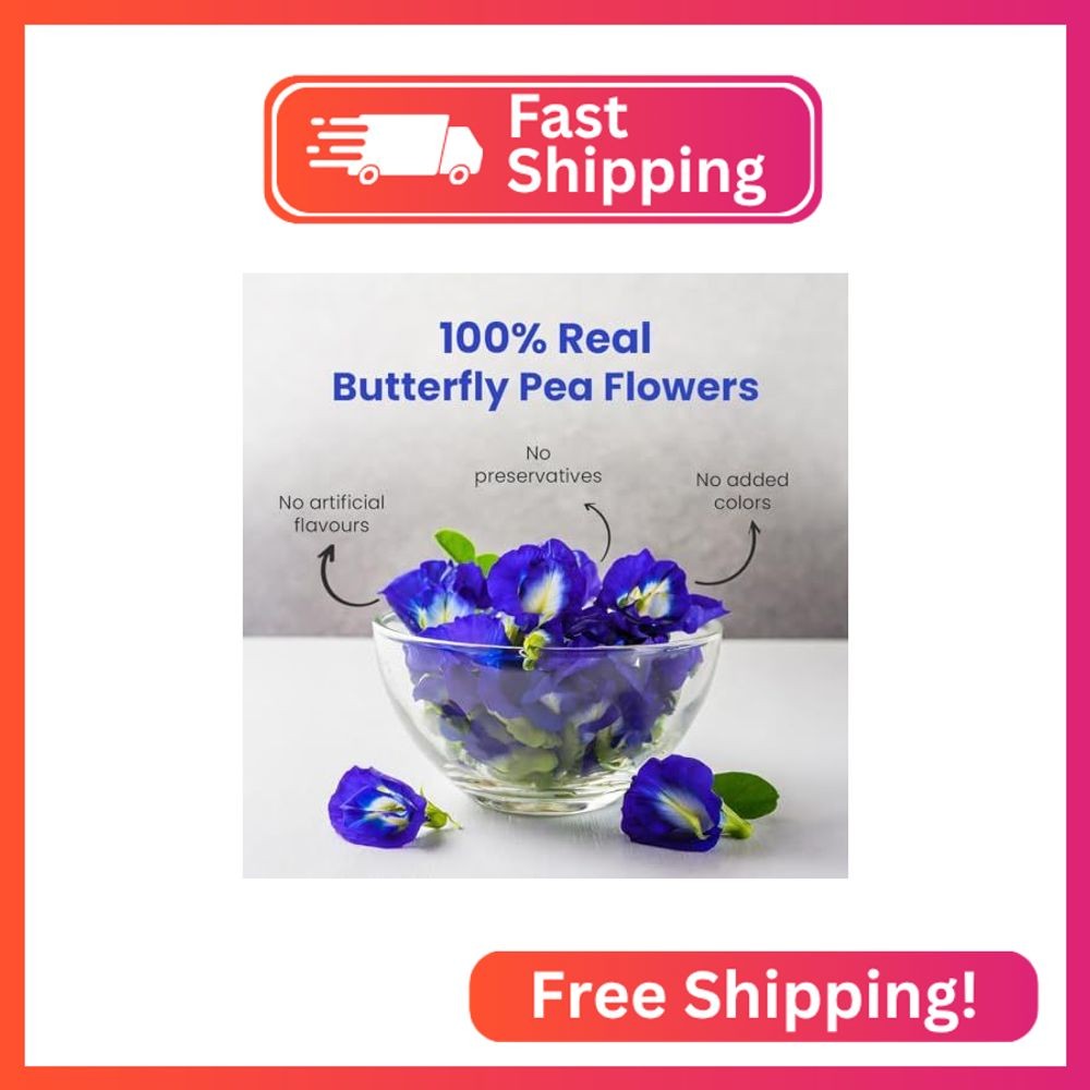 BLUE TEA – Butterfly Pea Flower Tea – 10 Count (Pack of 2) – Pyramid Plant Based