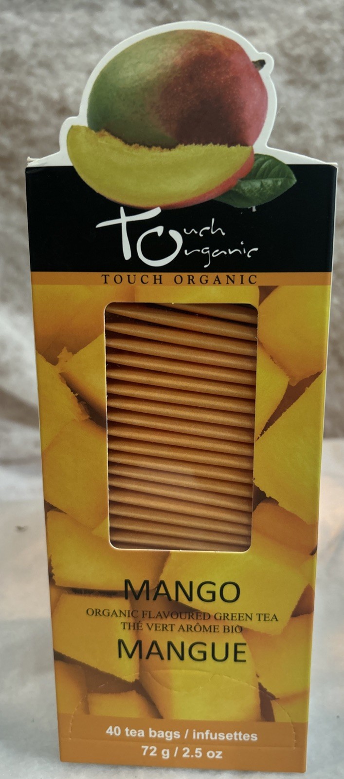 Touch Organic MANGO GREEN Tea Bags, 40 Bags, 2.5 oz