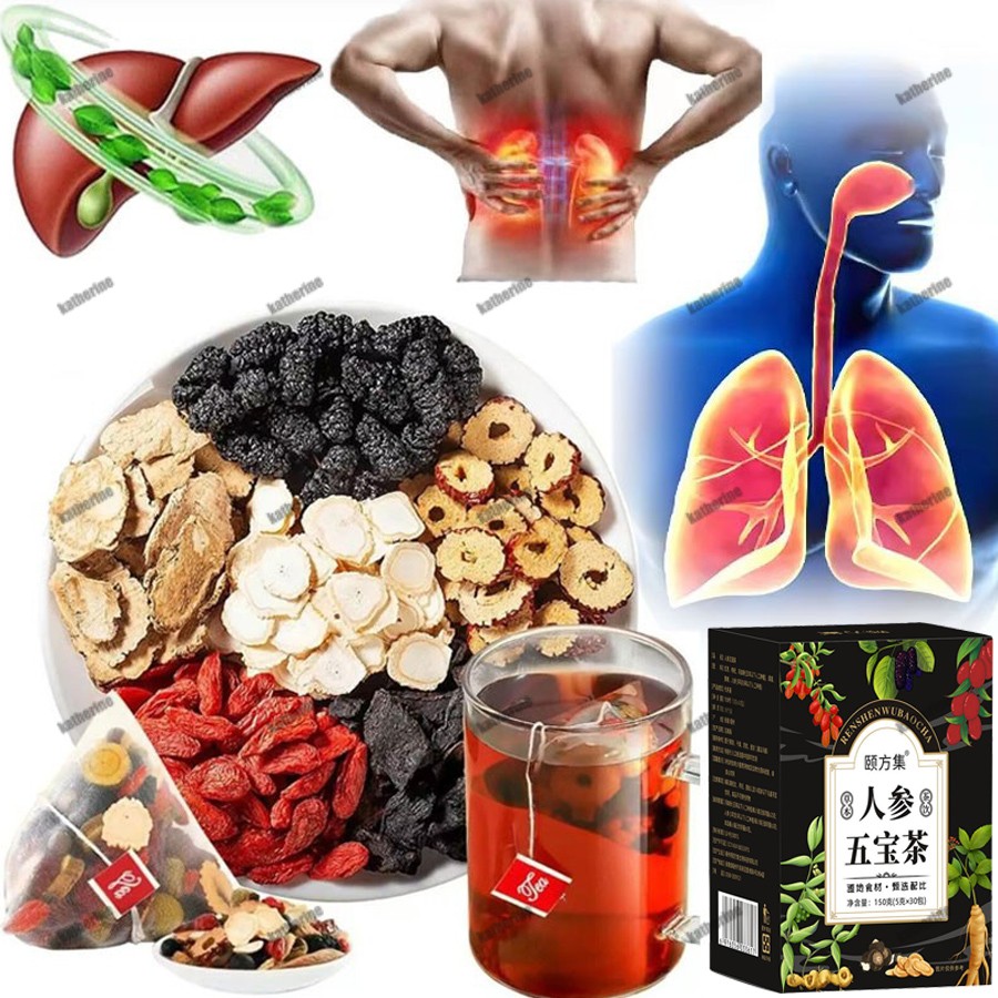30pcs Ginseng six treasure tea , Kidney tea ,liver tea , red date kidney health~