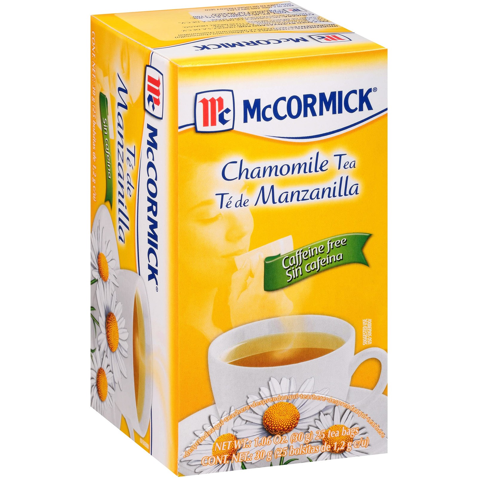 McCormick 25 Count Caffeine Free Chamomile Tea Bags, 1.06 Ounce (Pack of 1)