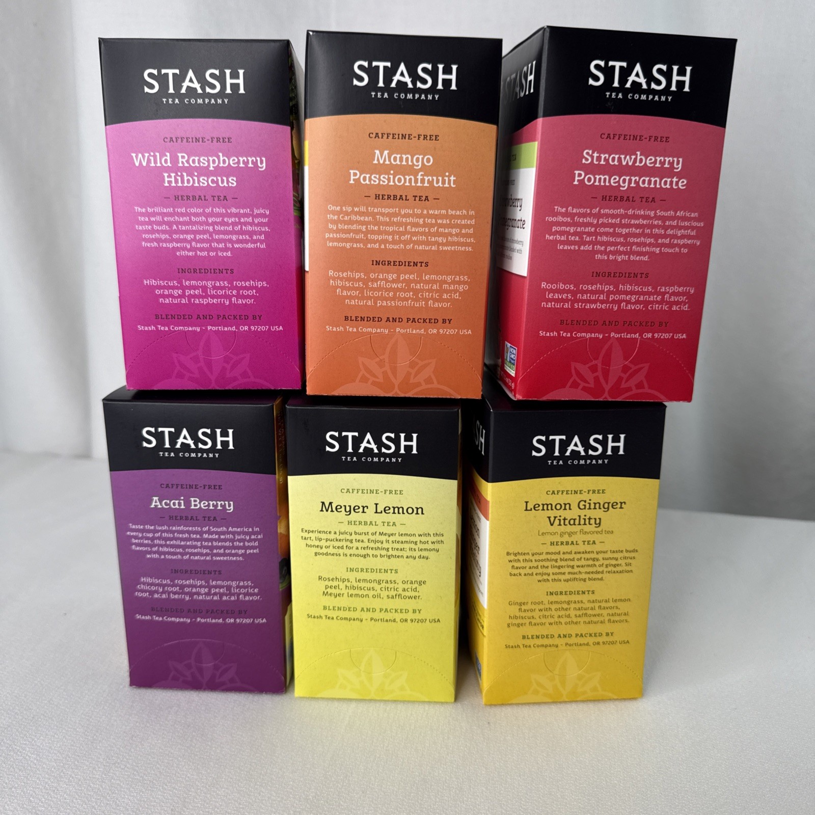 6 Pack Stash Fruity Herbal Tea 6 Flavor Assortment 116 ct Tea Bags BB 12/2026