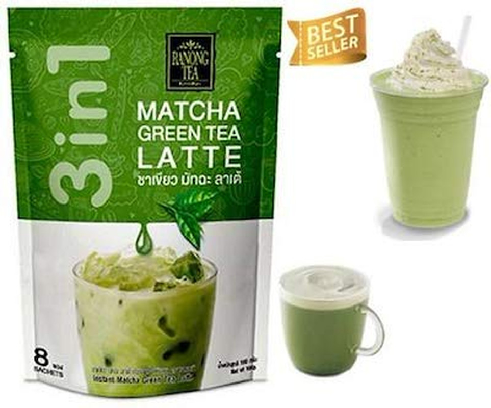 Matcha Green Tea Latte Instant Drink Mix 8 Sachets
