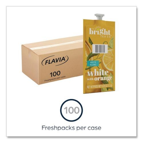 Flavia The Bright Tea Co. White with Orange Tea Freshpack, 100/Carton