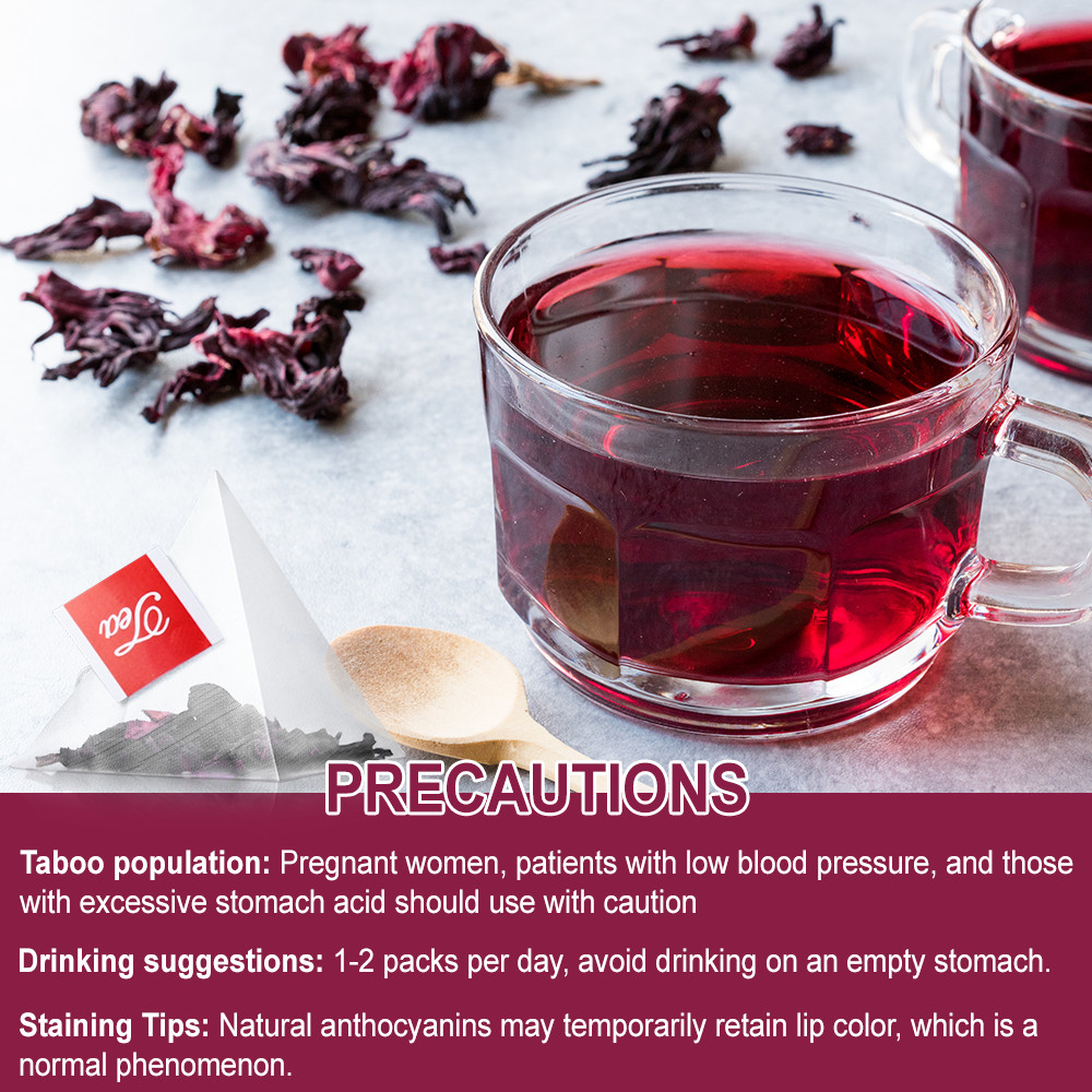 Hibiscus Tea 24 Bags Natural Dried Hibiscus Flower Support Digestion Herbal Tea