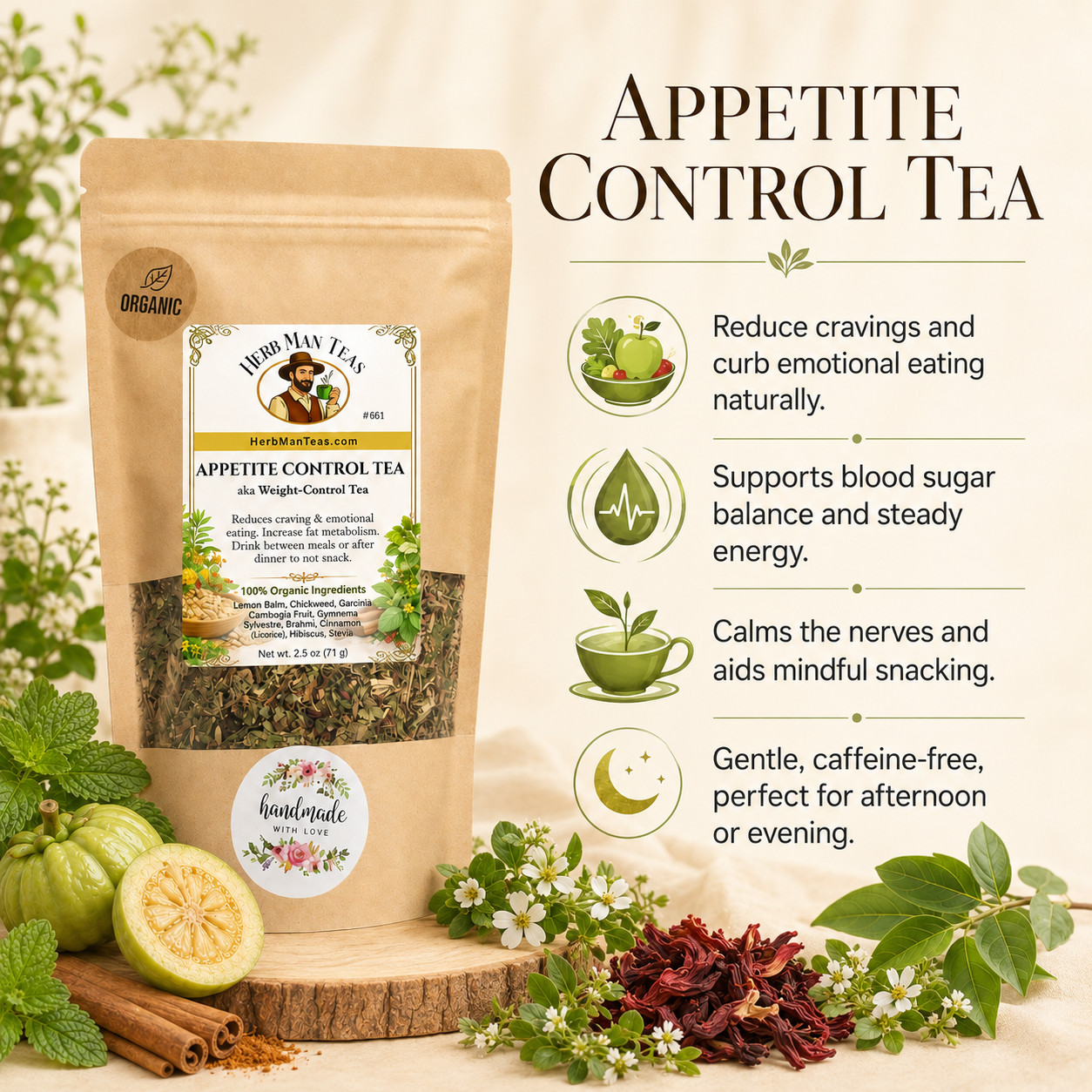 APPETITE CONTROL TEA – Proven to reduce cravings, emotional eating & snacking!