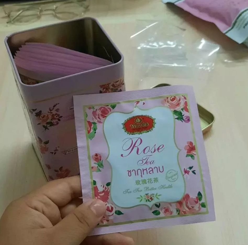 Cha Tra Mue, original rose tea, Thai tea, Rose Tea, Premium Tea Bag Can