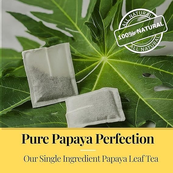 75 Papaya Leaf Tea Bags, Papaya Leaves, Herbal Papaya Tea, Te de Hojas de Papaya