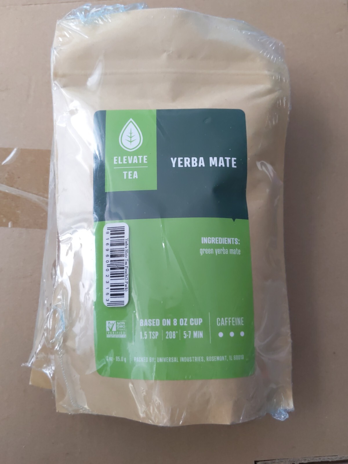 Elevate Tea Yerba Mate Tea – Loose Leaf Yerba Mate Tea High Caffeine 3 oz 2 bags