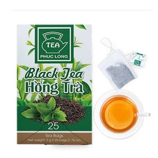 25 Phuc Long Tea Bags Vietnam Oolong, Green, Lotus, Peach, Jasmine, Lychee Back