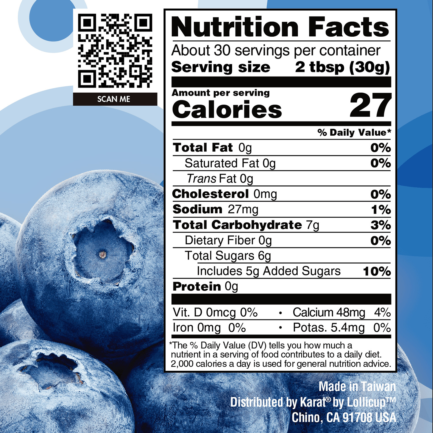 [12 Jars] Tea Zone Blueberry POPPING PEARLS™ (B2056, 2lbs)