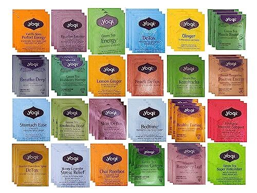 Tea Bags Sampler Assortment Box 16 Count Organic Variety Pack for Office Party