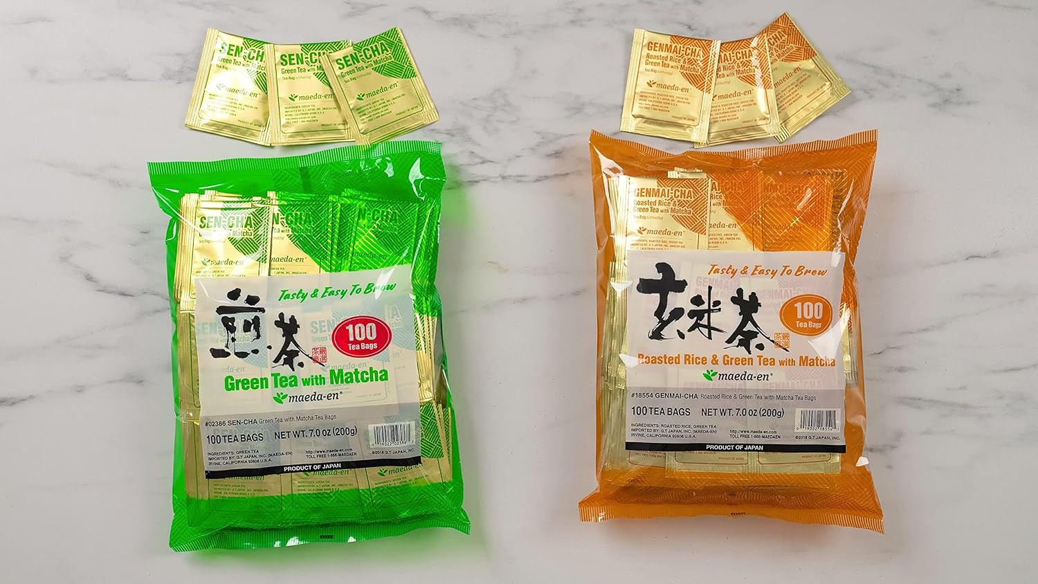 Sen-Cha with Matcha Green 100 Tea Bags Powder Japanese Origin Green Tea Leaves I
