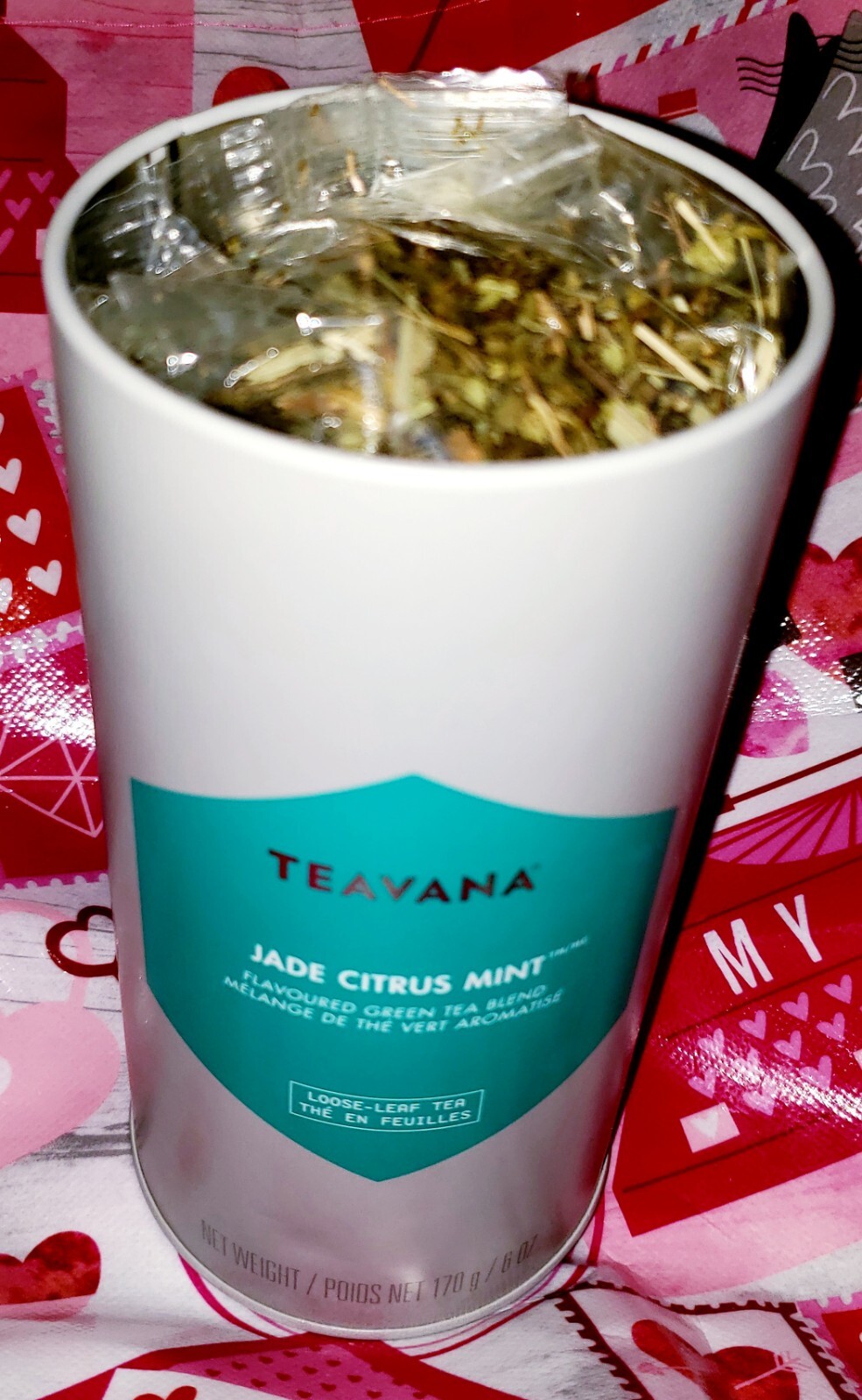NEW! TEAVANA JADE CITRUS MINT 6 OZ FACTORY SEALED TEA BAG & TIN! MEDICINE BALL