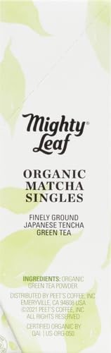 Mighty Leaf Tea, Organic Matcha Green Tea Singles – 1 Box of 12 Single Serve …