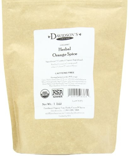 Davidson’s Organic Herbal Orange Spice Loose Leaf Tea 1 Pound Pack