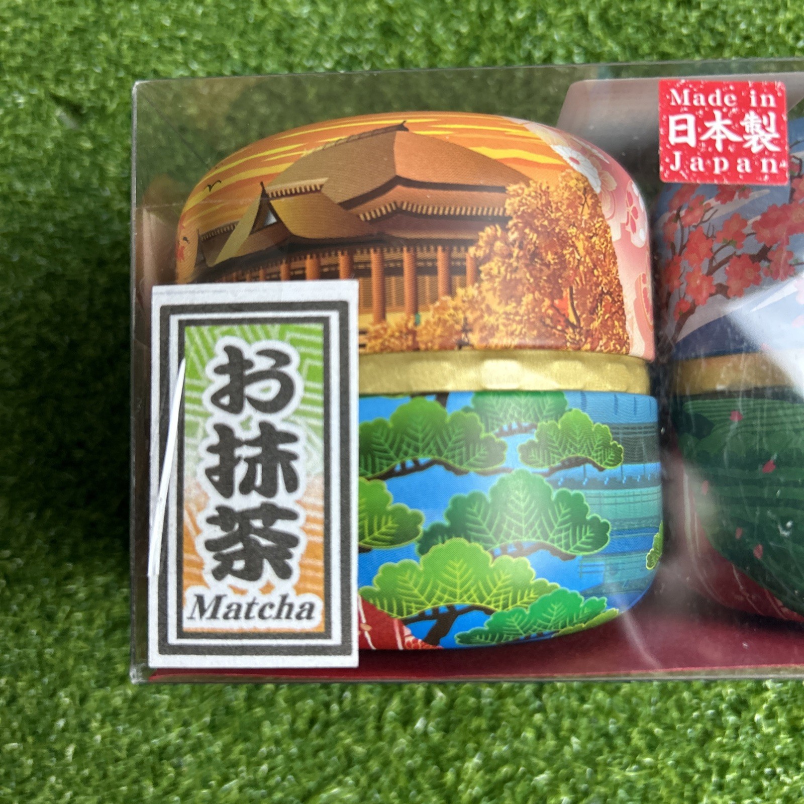 Japanese TA-FU Premium Green Tea & Matcha Genmaicha Canister Gift Set JAPAN MADE