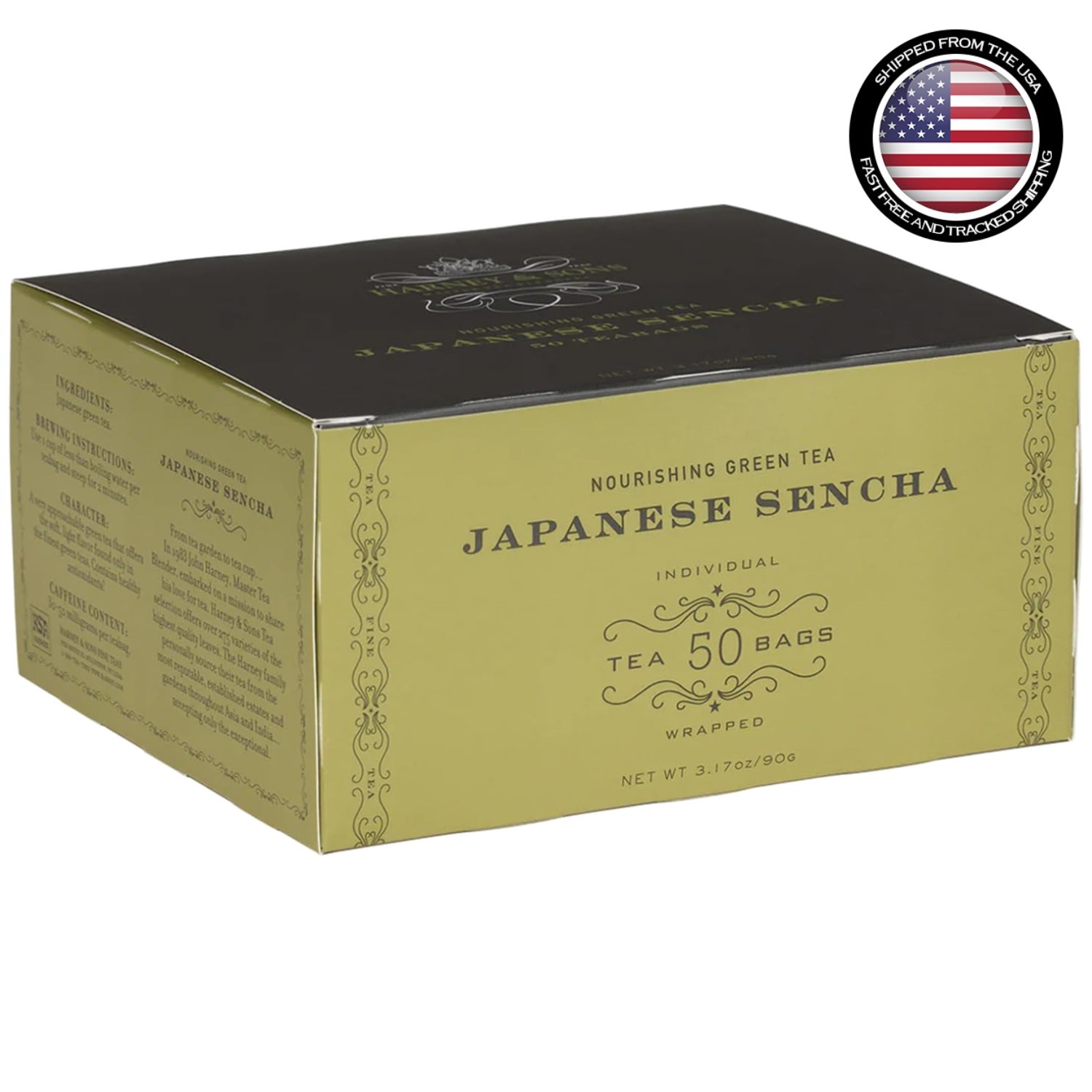 Authentic Japanese Sencha Green Tea – 50 Kosher Tea Bags for Daily Bliss