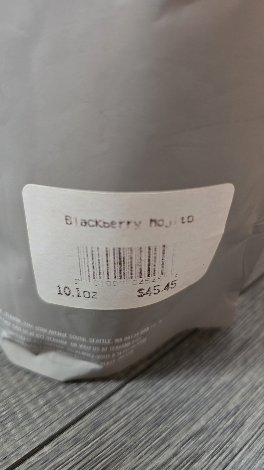 NEW- TEAVANA BLACKBERRY MOJITO 8 OZ SEALED TEA BAG /SUMMER VIBES