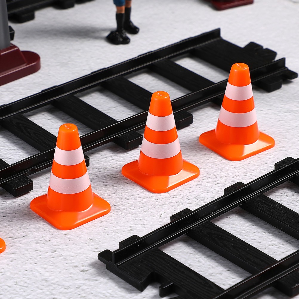 7 Pcs Road Cones Mini Construction Traffic for Kids Warning Signs