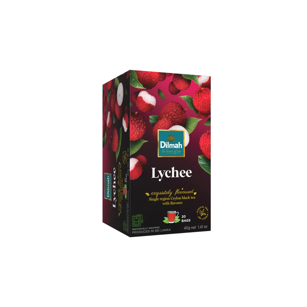 EFT Lychee Ceylon Black Tea-20 Individually Wrapped Tea Bags