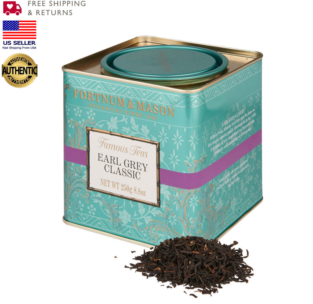 Fortnum & Mason Famous Teas Earl Grey Classic – 1 Can 250g / 8.8oz | EXP 03/2028