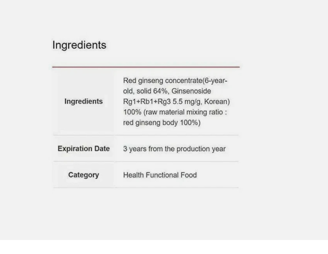 Korean 6 years Korean Red Ginseng Extract 120g