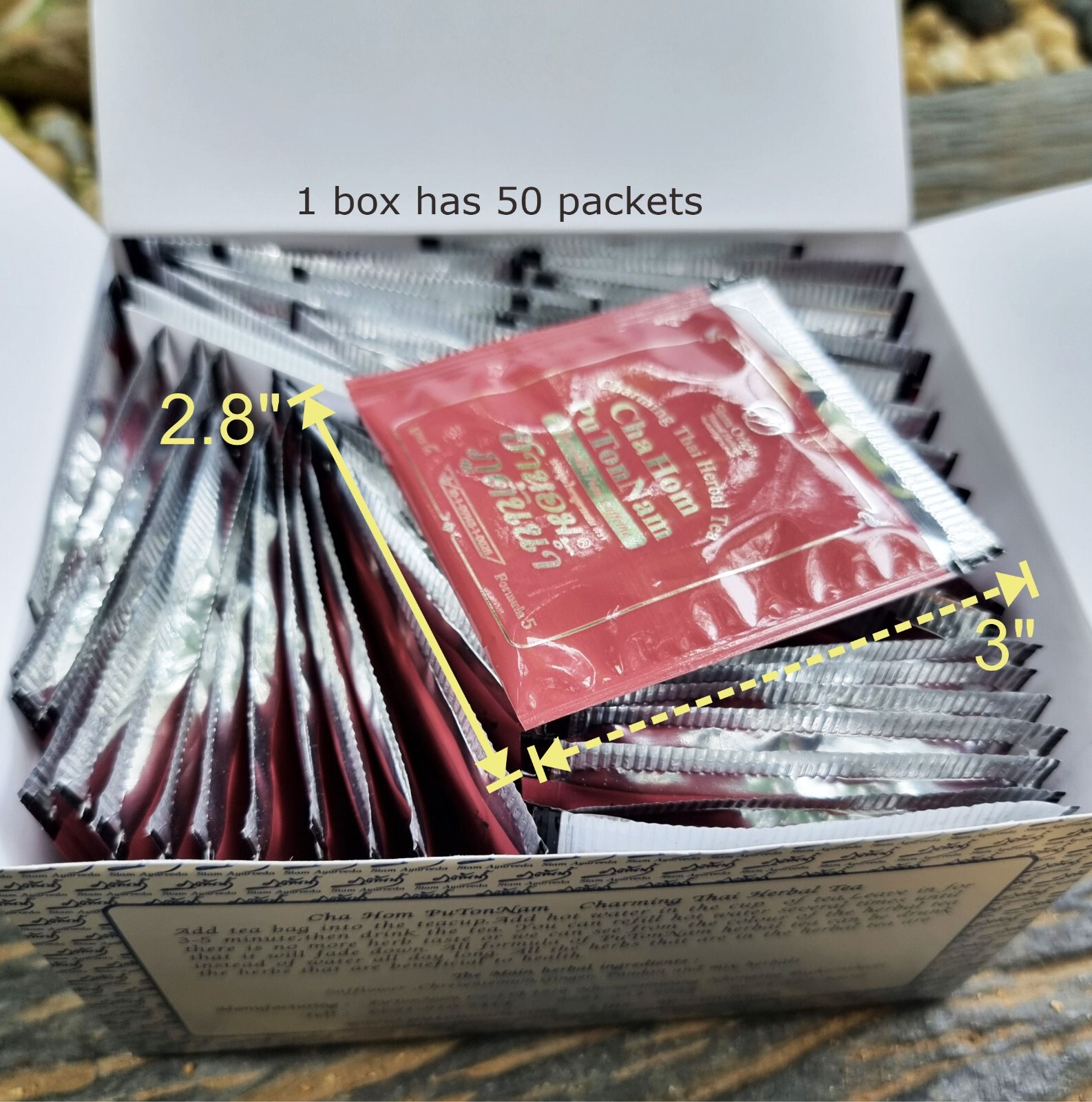 CHAHOM PuTonNam Thai Herbal Tea Non-Caffeine ##Formula5## – 2grams/50 tea bags