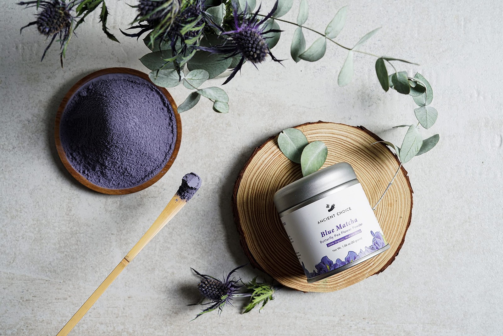Ancient Choice – Blue Matcha (50 grams) | Butterfly Pea Flower Powder Tea | M…