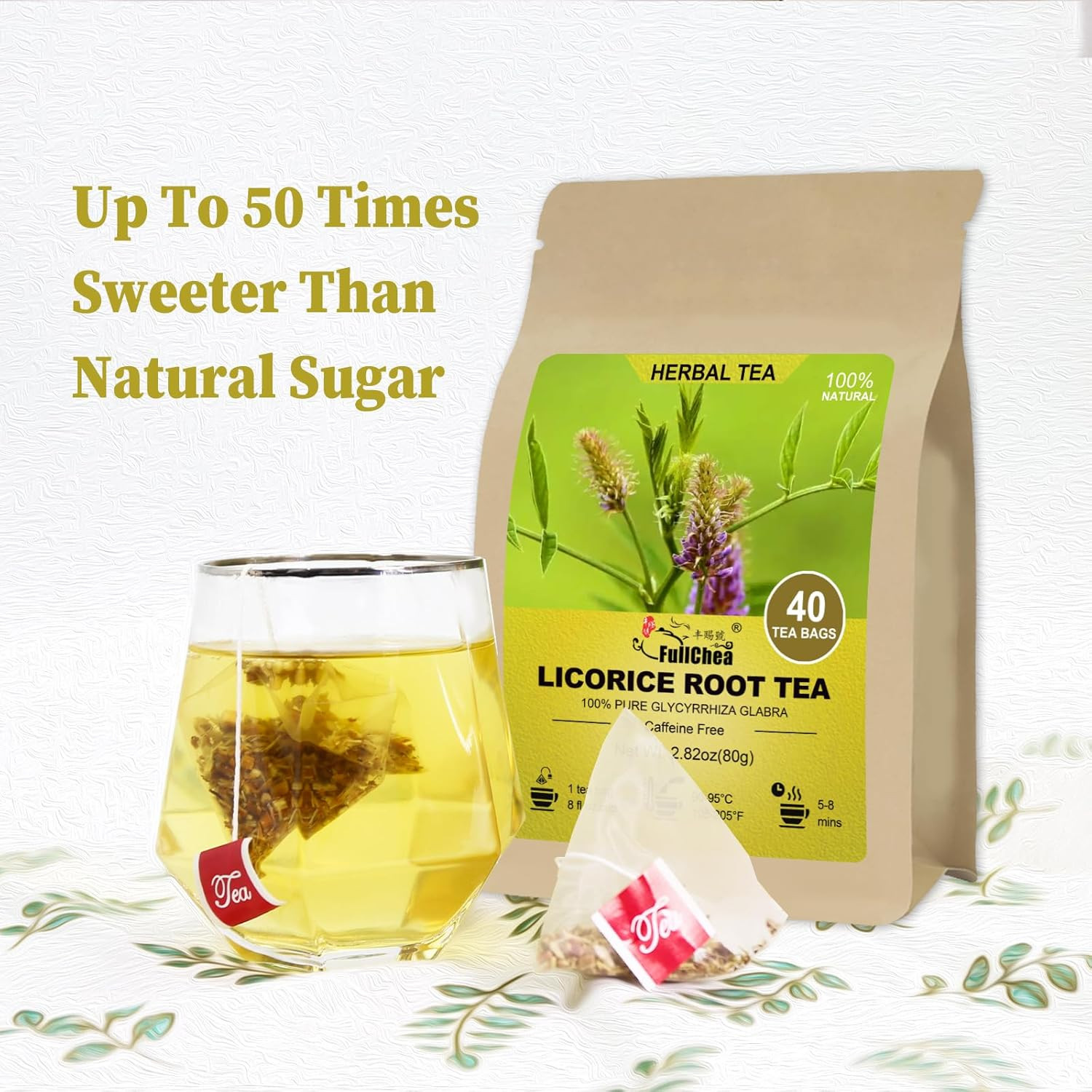 – Licorice Root Tea Bag, 40 Teabags, 2G/Bag – Premium Licorice Root – Non-Gmo –