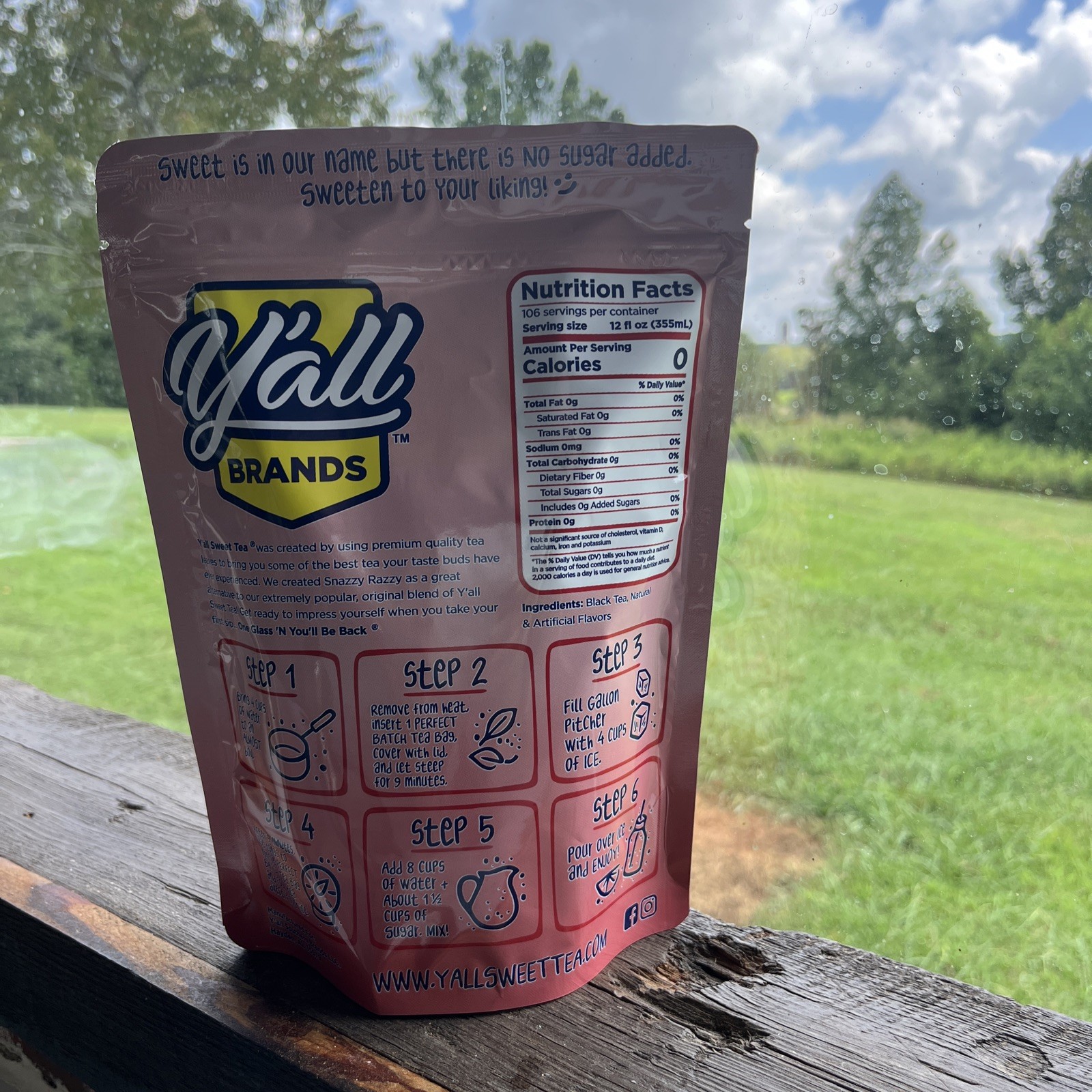 10 ct bag of Y’all Sweet Tea VERY RASPBERRY Limited Edition Flavor B101