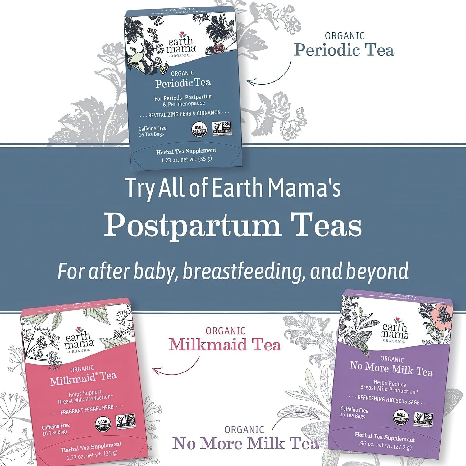 32 Count Organic Raspberry Leaf Tea for Pregnancy & Postpartum Care | Non-GMO