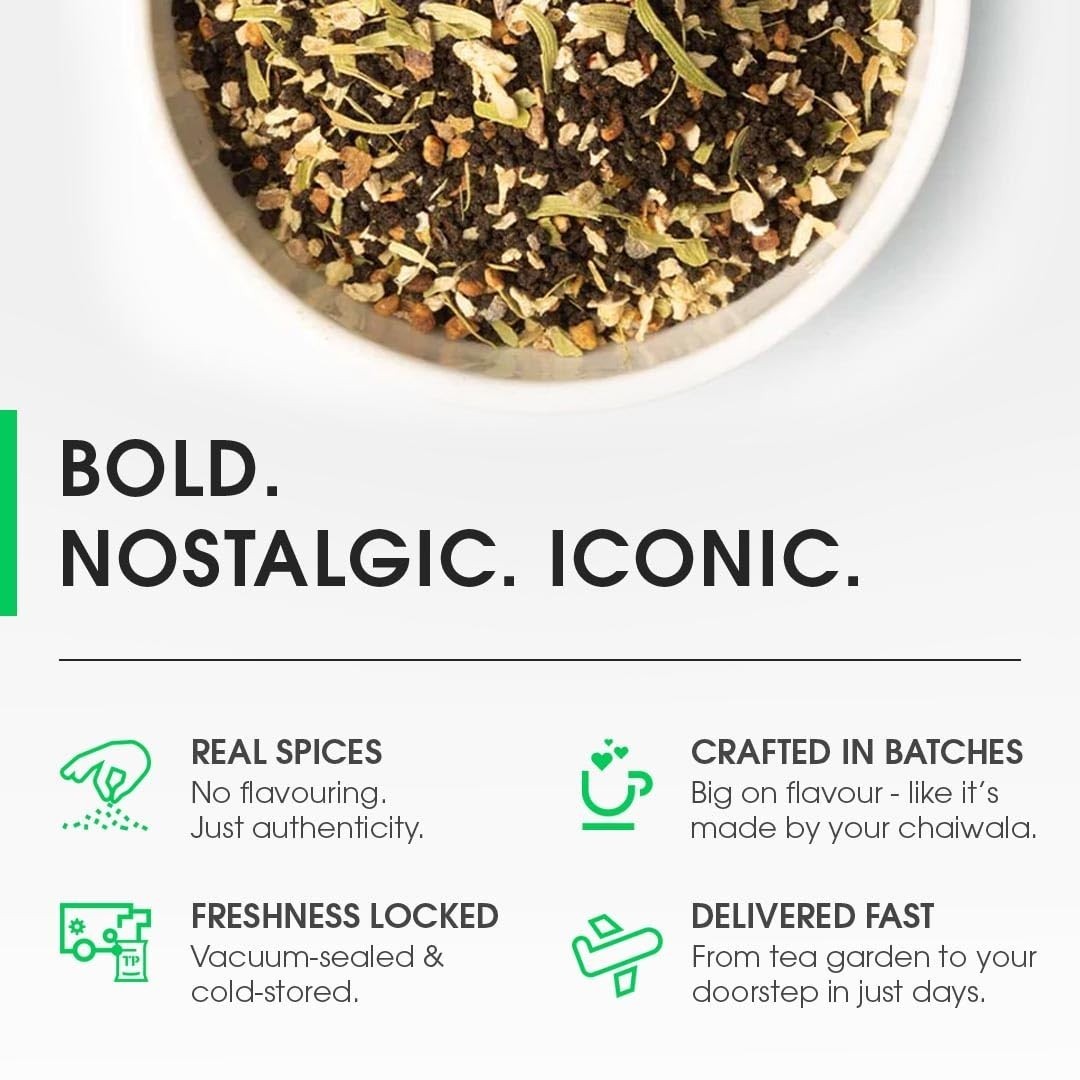 Teabox Kolkata Street Tea Rich & Delectable With Saffron Cardamom Ginger 250 Gms