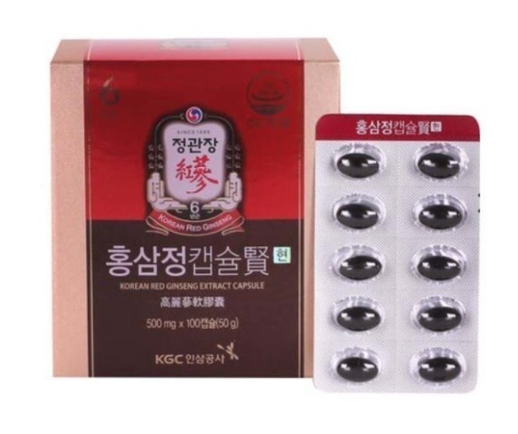 Korean 6 Years Red Ginseng Extract Capsule Hyun 500mg x 100ea x 2 Box