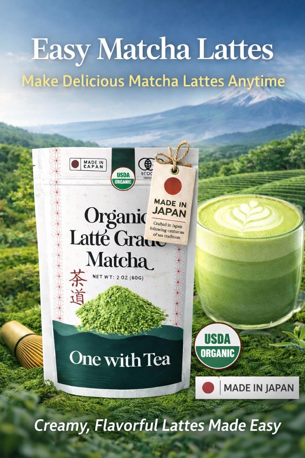 Organic Matcha Powder Latte Grade, Japanese Green Tea for Matcha Latte, Iced …