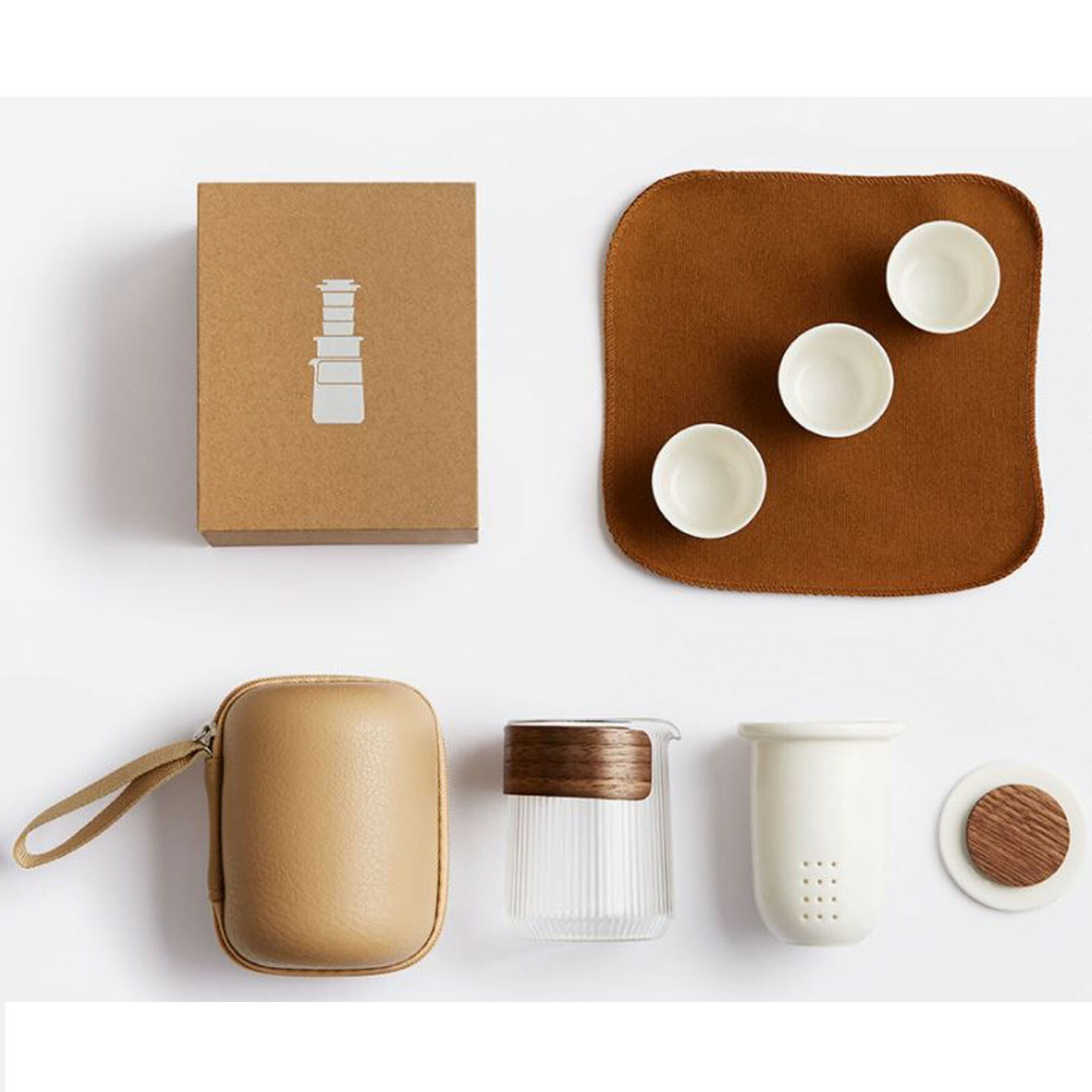 OSULLOC Jeju Island Sejak 40g And Tea House Portable Tea Cup Set