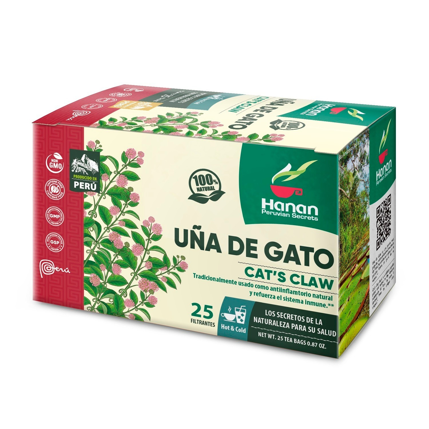 Hanan Peruvian Secrets Una De Gato Herbal Tea | 100% Natural Cat’s Claw Bark | 2