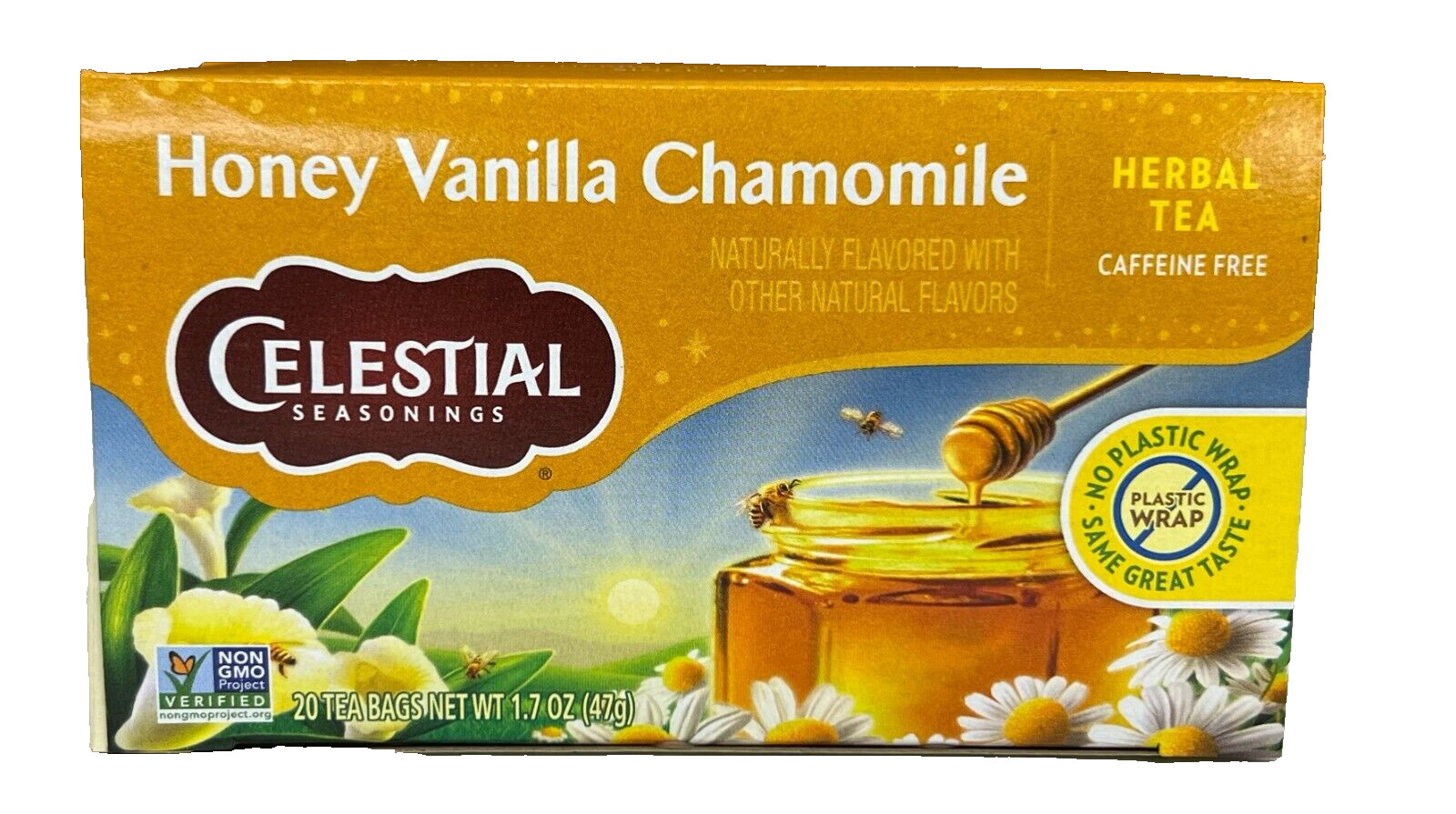 Celestial Seasonings Honey Vanilla Chamomile Caffeine Free Herbal Tea 20 Tea Bag