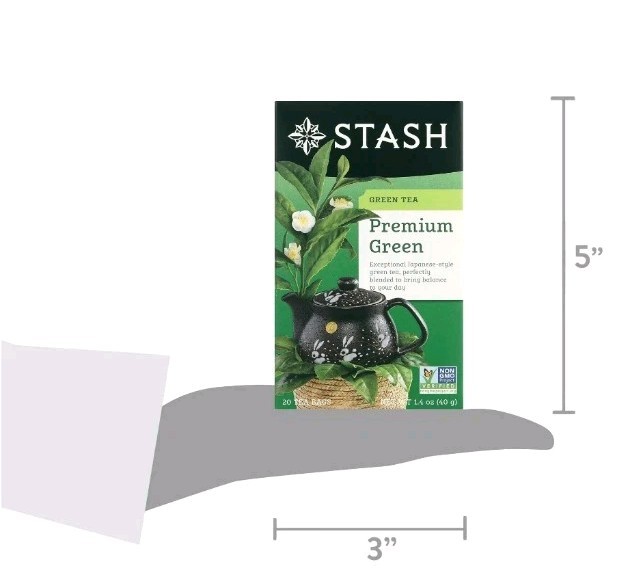 Two New/Slightly Damaged Boxes Stash Tea Premium Green Tea, 20 count Packs-09/28